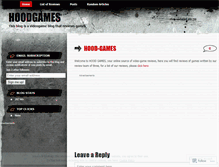 Tablet Screenshot of hoodgames.wordpress.com