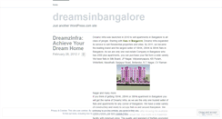 Desktop Screenshot of dreamsinbangalore.wordpress.com