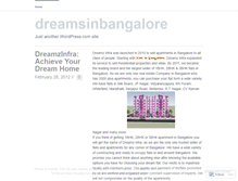 Tablet Screenshot of dreamsinbangalore.wordpress.com