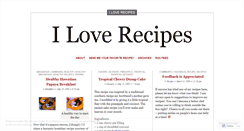 Desktop Screenshot of iloverecipes.wordpress.com