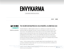 Tablet Screenshot of envykarma.wordpress.com