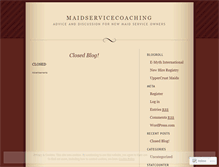 Tablet Screenshot of maidservicecoaching.wordpress.com