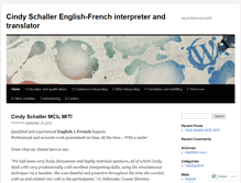 Tablet Screenshot of cindyschaller.wordpress.com