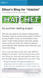 Mobile Screenshot of hatchetblog.wordpress.com