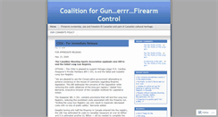 Desktop Screenshot of coalitionforguncontrol.wordpress.com