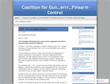 Tablet Screenshot of coalitionforguncontrol.wordpress.com