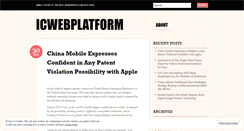 Desktop Screenshot of icwebplatform.wordpress.com
