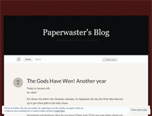 Tablet Screenshot of paperwaster.wordpress.com