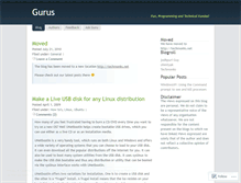 Tablet Screenshot of gurus.wordpress.com