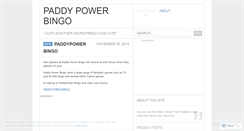 Desktop Screenshot of paddypowerbingouk.wordpress.com