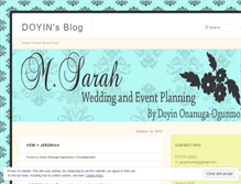 Tablet Screenshot of msarahweddingandevents.wordpress.com