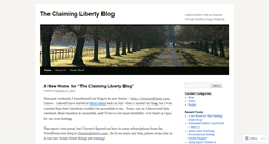 Desktop Screenshot of claimingliberty.wordpress.com
