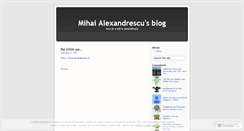 Desktop Screenshot of mihaialexandrescu.wordpress.com