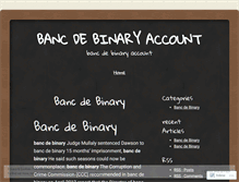 Tablet Screenshot of enhanced.bancdebinaryaccount.wordpress.com