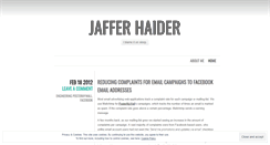 Desktop Screenshot of jafferhaider.wordpress.com