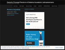 Tablet Screenshot of procedimientopenal.wordpress.com