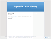 Tablet Screenshot of bigdotdotcom.wordpress.com