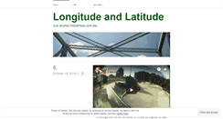 Desktop Screenshot of longitudeandlatitude.wordpress.com