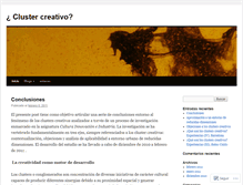 Tablet Screenshot of clustercreativo.wordpress.com