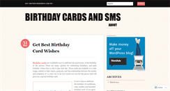 Desktop Screenshot of birthdaycardssms.wordpress.com