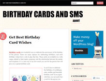 Tablet Screenshot of birthdaycardssms.wordpress.com