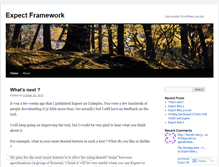 Tablet Screenshot of expectframework.wordpress.com