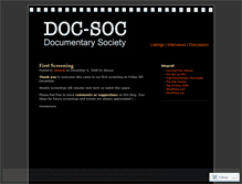 Tablet Screenshot of docsoc.wordpress.com