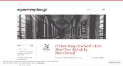 Desktop Screenshot of mymemorystorage.wordpress.com