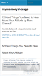 Mobile Screenshot of mymemorystorage.wordpress.com
