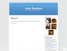 Tablet Screenshot of johnrambow.wordpress.com