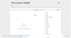 Desktop Screenshot of itsinyourcloset.wordpress.com