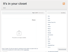 Tablet Screenshot of itsinyourcloset.wordpress.com