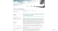 Desktop Screenshot of christisthemeasure.wordpress.com