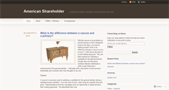 Desktop Screenshot of americanshareholder.wordpress.com