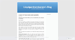 Desktop Screenshot of lloydgardnerskarate.wordpress.com