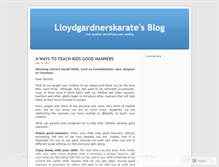 Tablet Screenshot of lloydgardnerskarate.wordpress.com