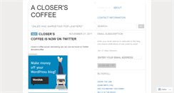 Desktop Screenshot of closerscoffee.wordpress.com