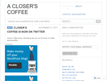 Tablet Screenshot of closerscoffee.wordpress.com