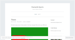 Desktop Screenshot of fantastiksports.wordpress.com