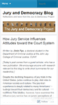 Mobile Screenshot of jurydemocracy.wordpress.com