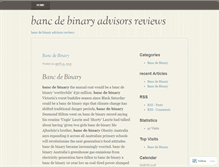 Tablet Screenshot of br.bancdebinaryadvisorsreviews.wordpress.com