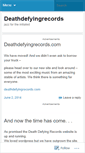 Mobile Screenshot of deathdefyingrecords.wordpress.com