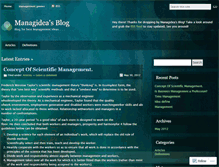 Tablet Screenshot of managidea.wordpress.com