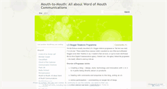 Desktop Screenshot of mouthtomouthcomms.wordpress.com
