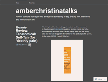 Tablet Screenshot of amberchristinatalks.wordpress.com