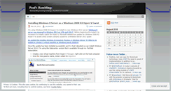 Desktop Screenshot of paulbendall.wordpress.com
