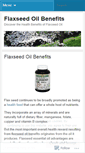 Mobile Screenshot of flaxseedoilbenefits.wordpress.com