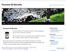 Tablet Screenshot of flaxseedoilbenefits.wordpress.com