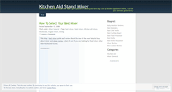 Desktop Screenshot of kitchenaidstandmixer.wordpress.com