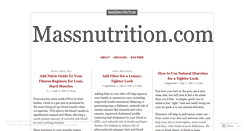 Desktop Screenshot of massnutrition.wordpress.com